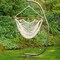 The Hamptons Collection 48" x 47" Macrame Natural Cotton Rope Hanging Hammock Chair